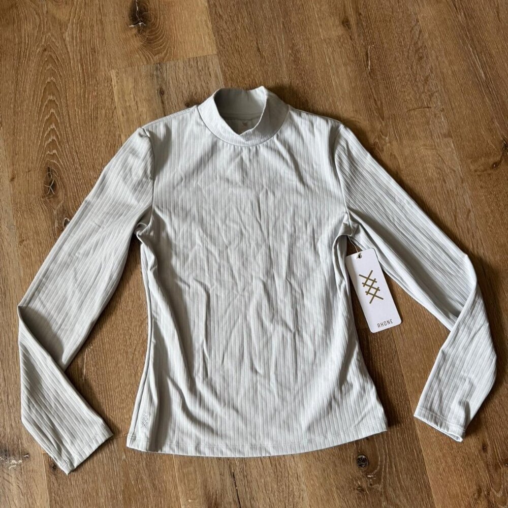 Rhône NWT‎ Modern Grey Mist Rib Mock Neck Size XS